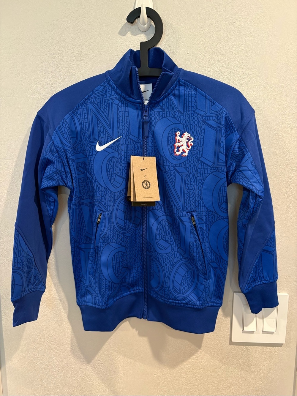Chelsea FC Academy Pro Big Kids' Nike Dri-FIT Soccer Anthem Jacket Youth Size M - Picture 2 of 13